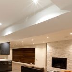 κατασκευή γυψοσανίδας οροφής με κρυφό φωτισμό σε κουζίνα, καθιστικό